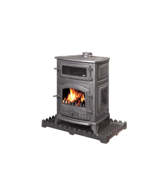 Cast Iron Three Sided Glass Oven Fireplace Stove