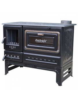 S-11UC Camlı Döküm Kuzine Uzun Ayaklı (Majolik & Siyah Mat)